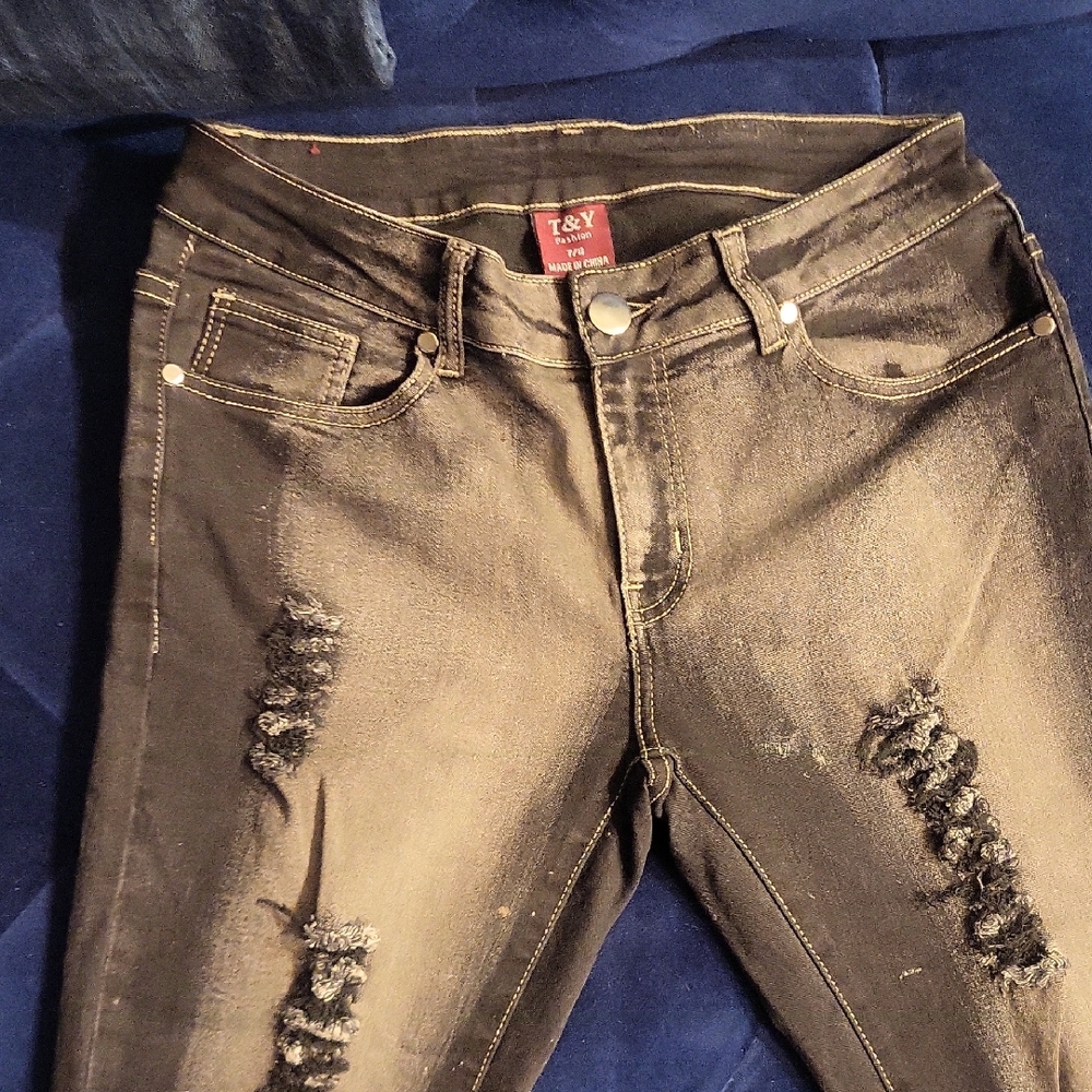 T&Y Fashion Black Denim Jeans